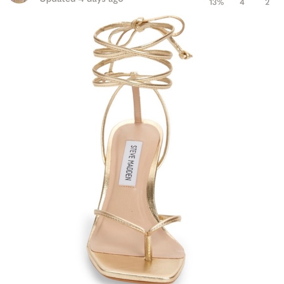 Steve Madden Gold Khari Wrap Heels - Picture 3 of 3